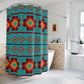 Turquoise Aztec Shower Curtain