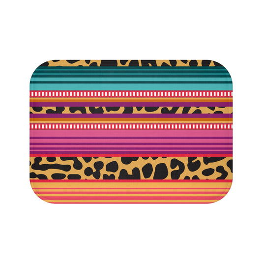 Cheetah Serape Memory Foam Bath Mat