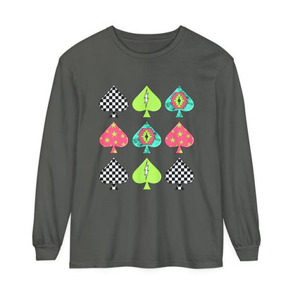 Neon Spades Long Sleeve T-Shirt