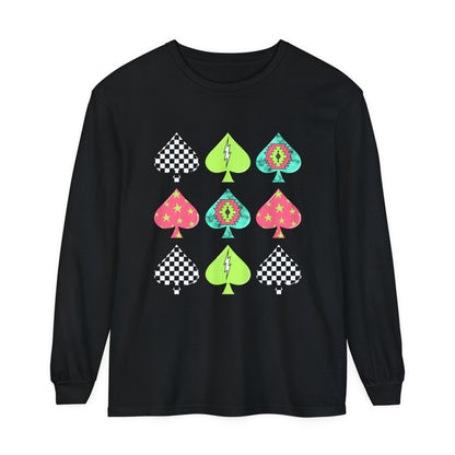 Neon Spades Long Sleeve T-Shirt