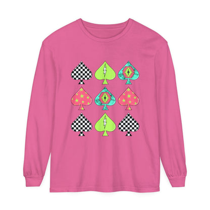 Neon Spades Long Sleeve T-Shirt