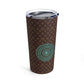 Brown and Turquoise tumbler