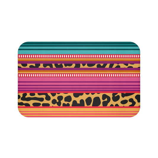 Cheetah Serape Memory Foam Bath Mat