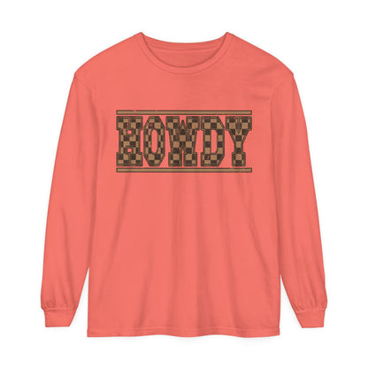 Howdy Checkered  Long Sleeve T-Shirt