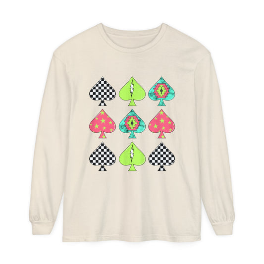 Neon Spades Long Sleeve T-Shirt