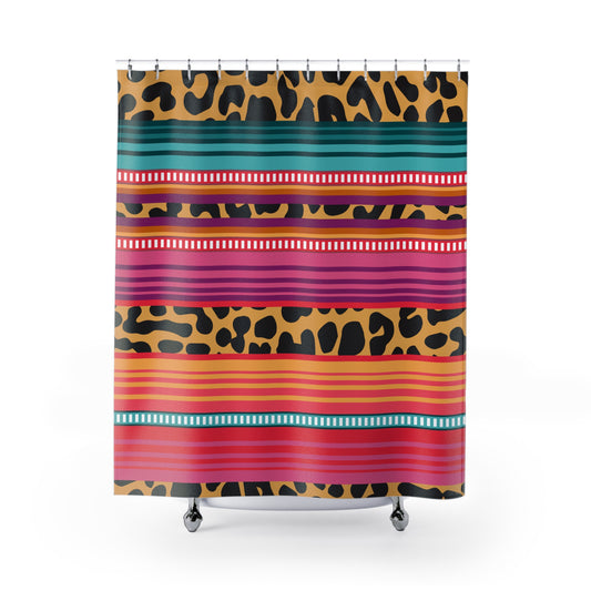 Cheetah Serape Shower Curtain