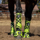 Lime/Black Checkered Sport Boots