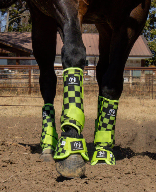 Lime and Black Checkers Boot Bundle