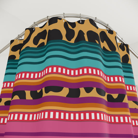 Cheetah Serape Shower Curtain