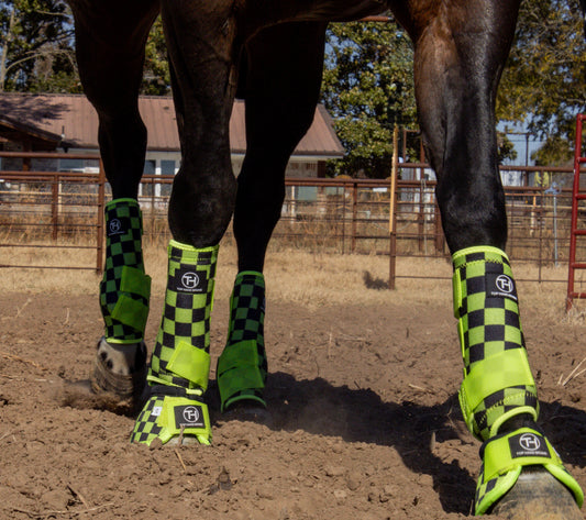 Lime and Black Checkers Boot Bundle