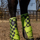 Lime/Black Checkered Sport Boots