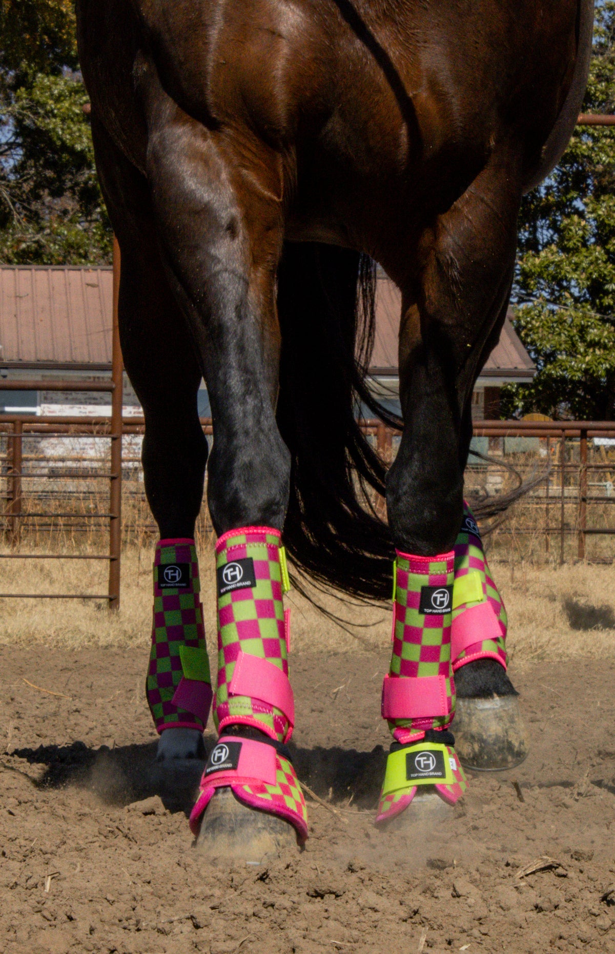 Pink Racing Boots Lime/Pink Checkered Sport Boots – Top Hand Brand