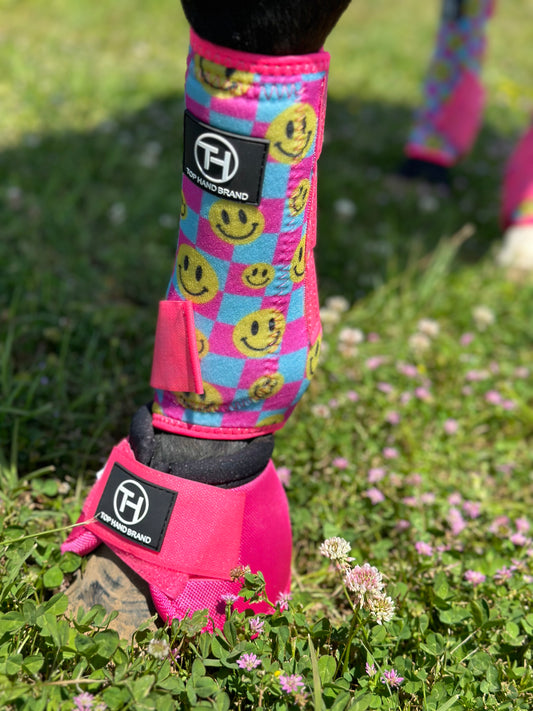 Pink and Blue Smiles Sport Boots