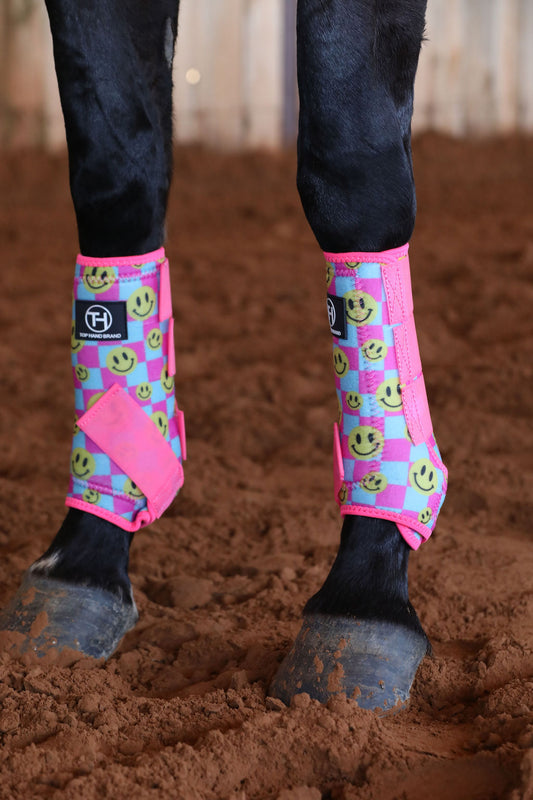 Pink and Blue Smiles Sport Boots