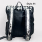 Leather and cowhide backpacks