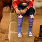 Long Live Cowgirls Red/Blue Performance Socks