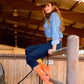 Cactus Alley-Moo Cactus Orange Performance Socks