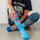 Shine Like The Stars Turquoise Performance Socks