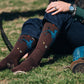 Fringe Long Live Brown Western Cowboy Performance Socks