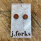 15811 Leather Stud Earrings