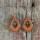 16670 Diamond Cut Out Scallop Tipi w/Turq Earrings
