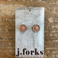 15811 Leather Stud Earrings