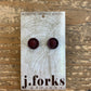 15811 Leather Stud Earrings