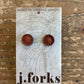 15811 Leather Stud Earrings
