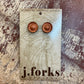 15811 Leather Stud Earrings
