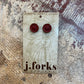15811 Leather Stud Earrings