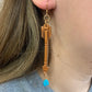 14230 Lthr Arrow w/Turquoise Earrings