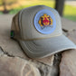 Lucky Bucking Cowgirl Tan Patch Trucker Hat