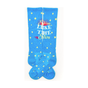 Shine Like The Stars Turquoise Performance Socks