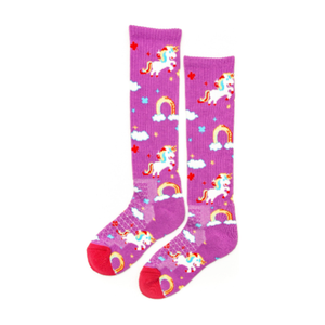 Lucky Unicorns Purple Performance Socks