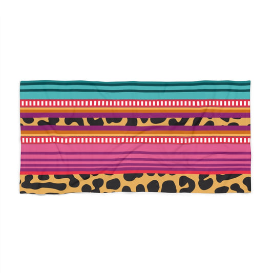 Cheetah Serape Beach Towel