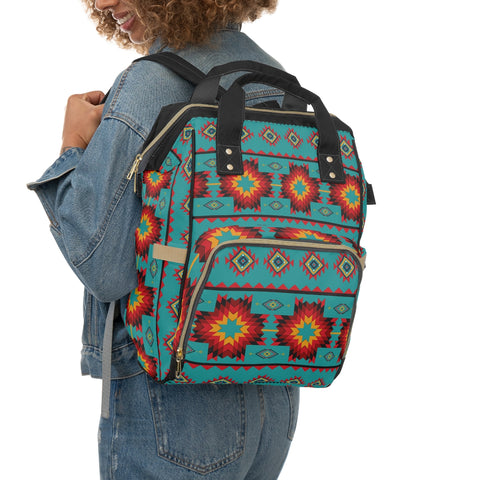 Turquoise Aztec Top Hand All-Around Bag