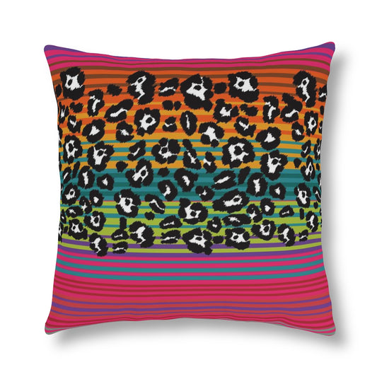 Snow Leopard Serape Waterproof Pillow