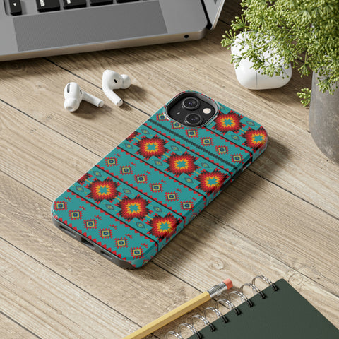 Turquoise Aztec Flexi Case