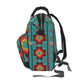 Turquoise Aztec Top Hand All-Around Bag