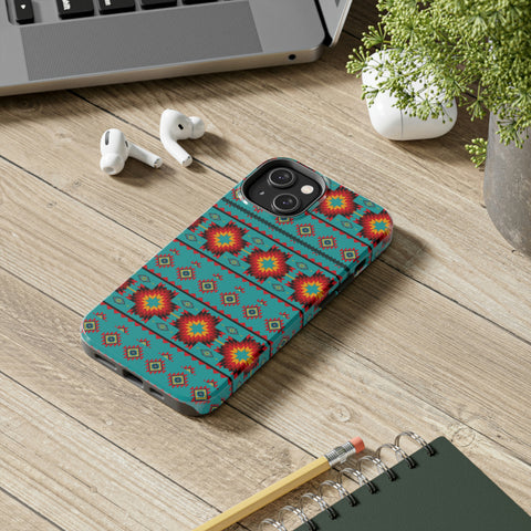 Turquoise Aztec Flexi Case