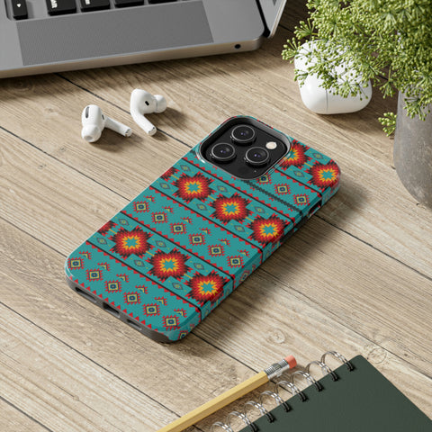 Turquoise Aztec Flexi Case
