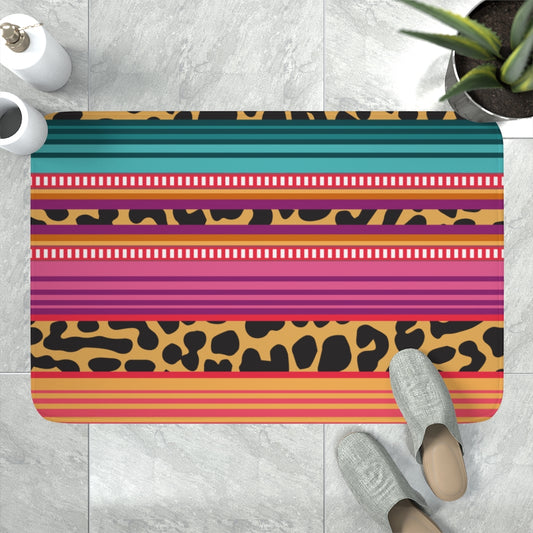 Cheetah Serape Memory Foam Bath Mat