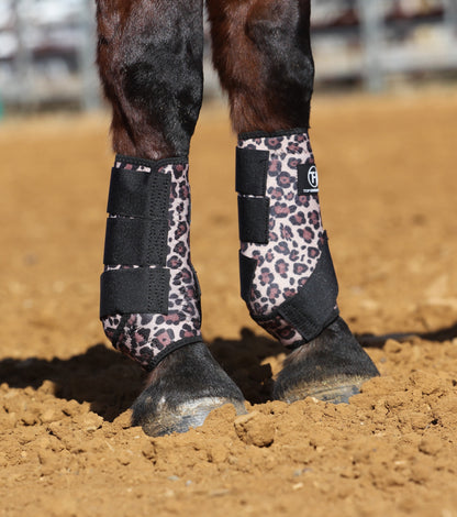 Cheetah and Black Sport Boots