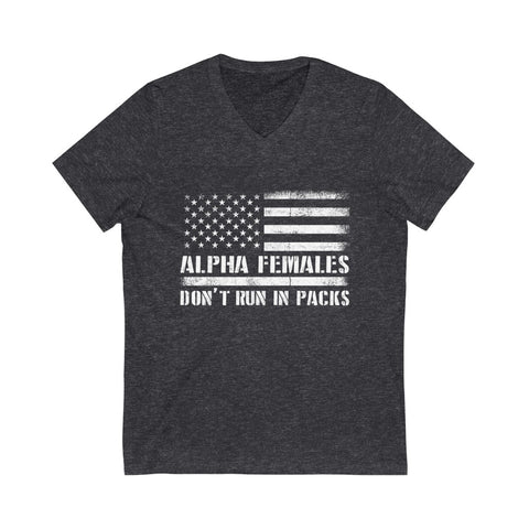 Alpha Females (Flag) V-Neck Tee