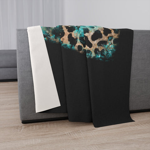 Turquoise Slab Sherpa Blanket