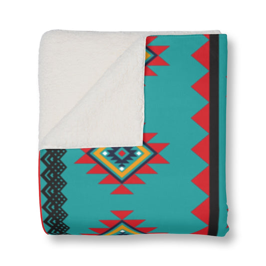 Cheetah Serape Sherpa Blanket