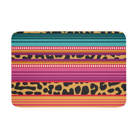 Cheetah Serape Memory Foam Bath Mat