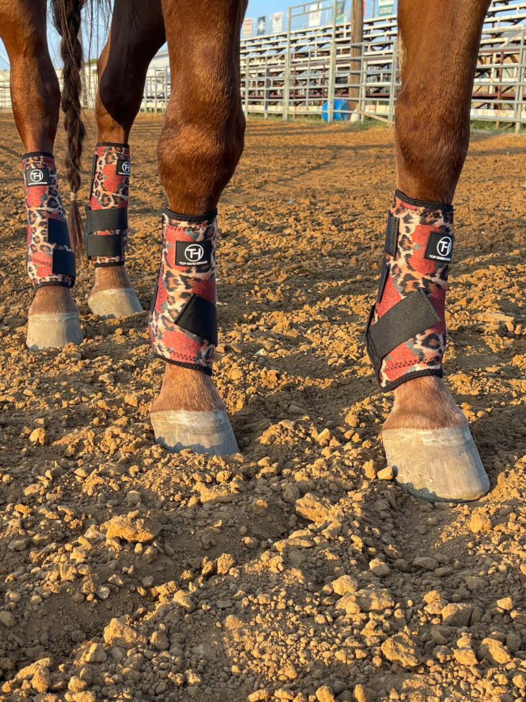 Cheetah and Roses Sport Boots Top Hand Brand